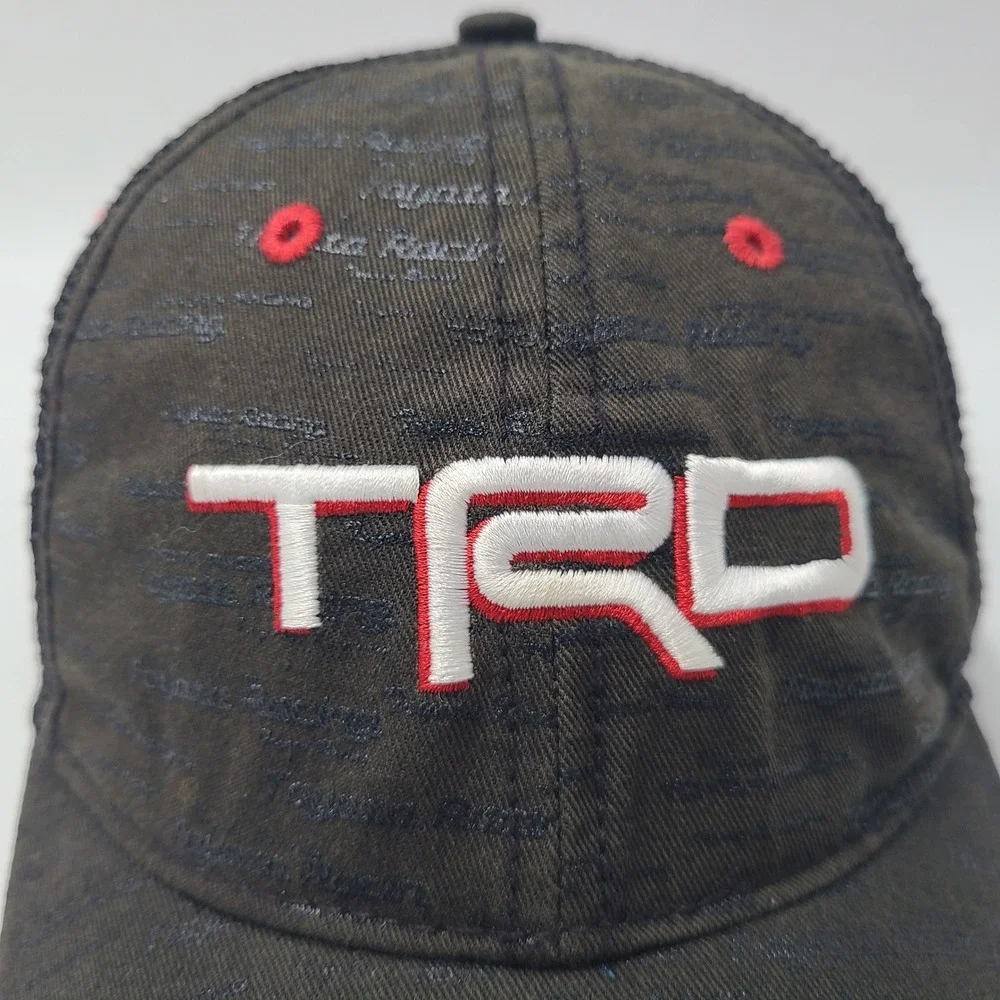 Toyota TRD Hat Adjustable Trucker Mesh‎ Black Red Toyota Racing Development Men